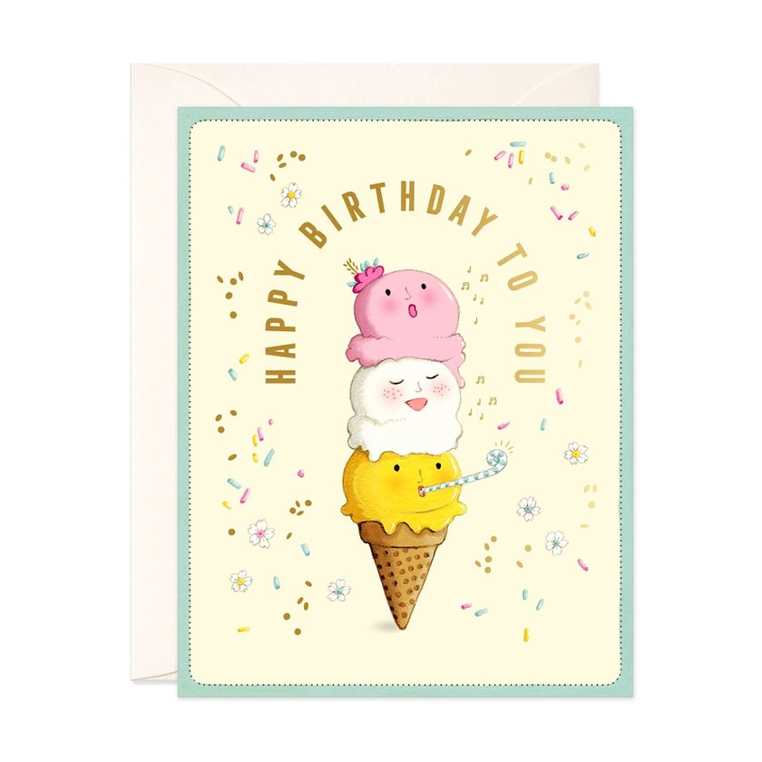Card Singing Ice Cream Birthday
