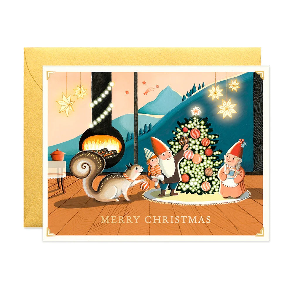 Card Tiny Cabin Christmas