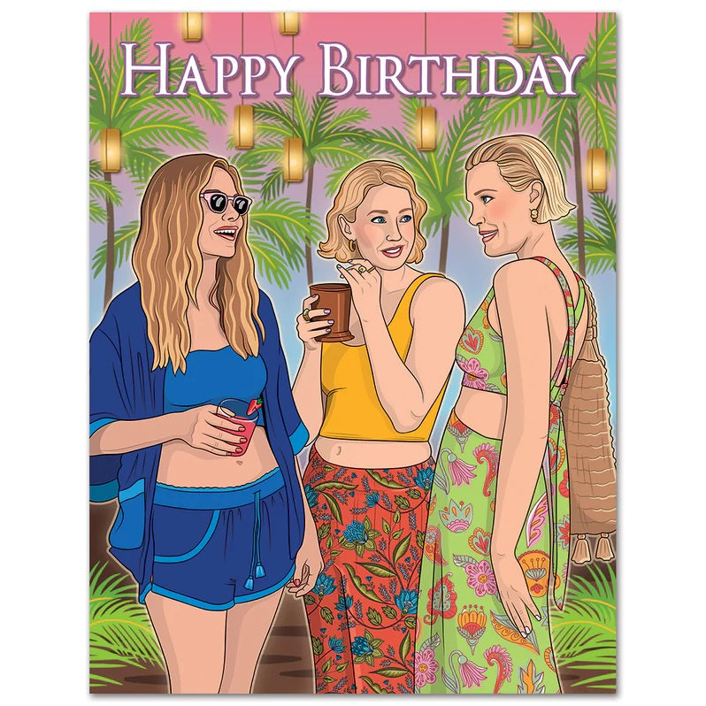 Card White Lotus Unhinged Birthday
