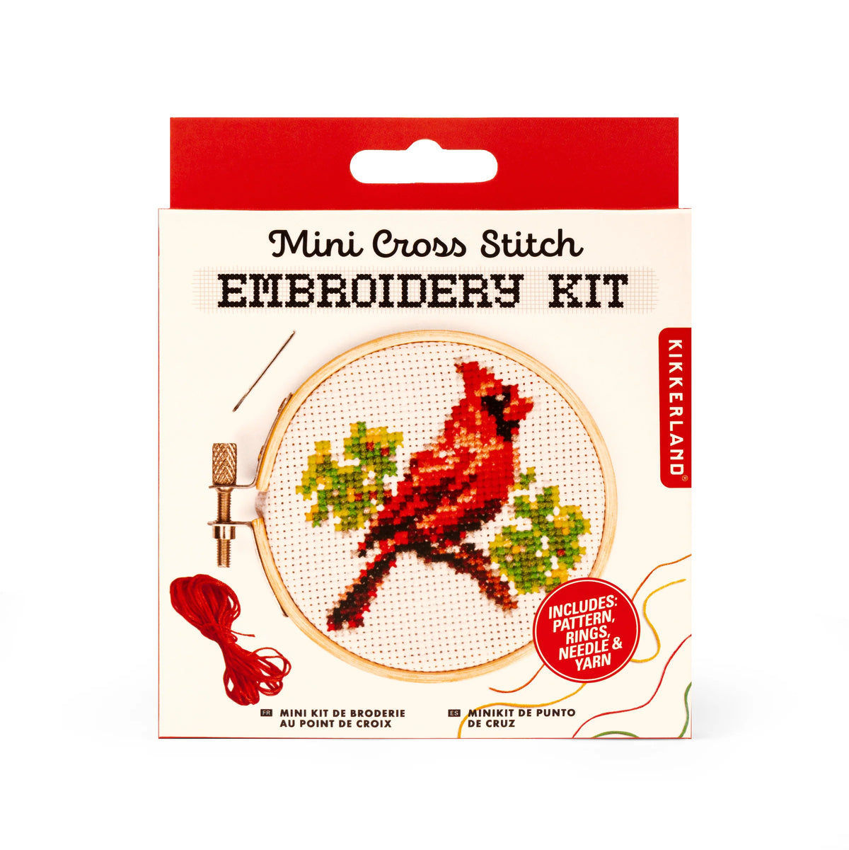 Mini Cardinal Cross Stitch Embroidery Kit