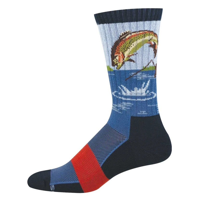 Cast Away Men's Wool Crew Socks Blue