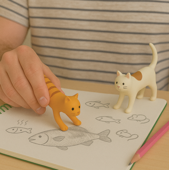 Cat Erasers 4 Pack