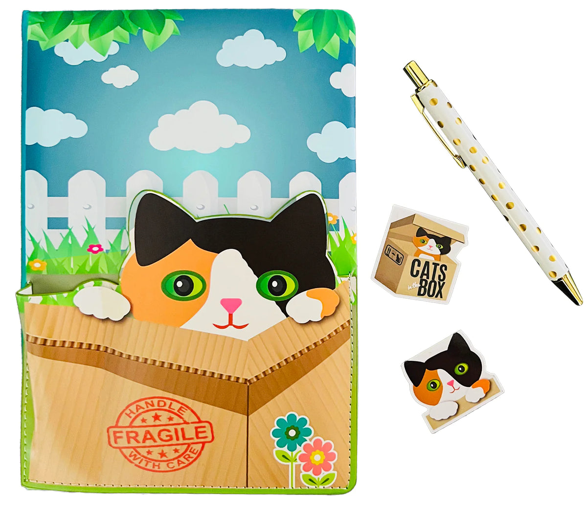 Cat In A Box Pocket Journal