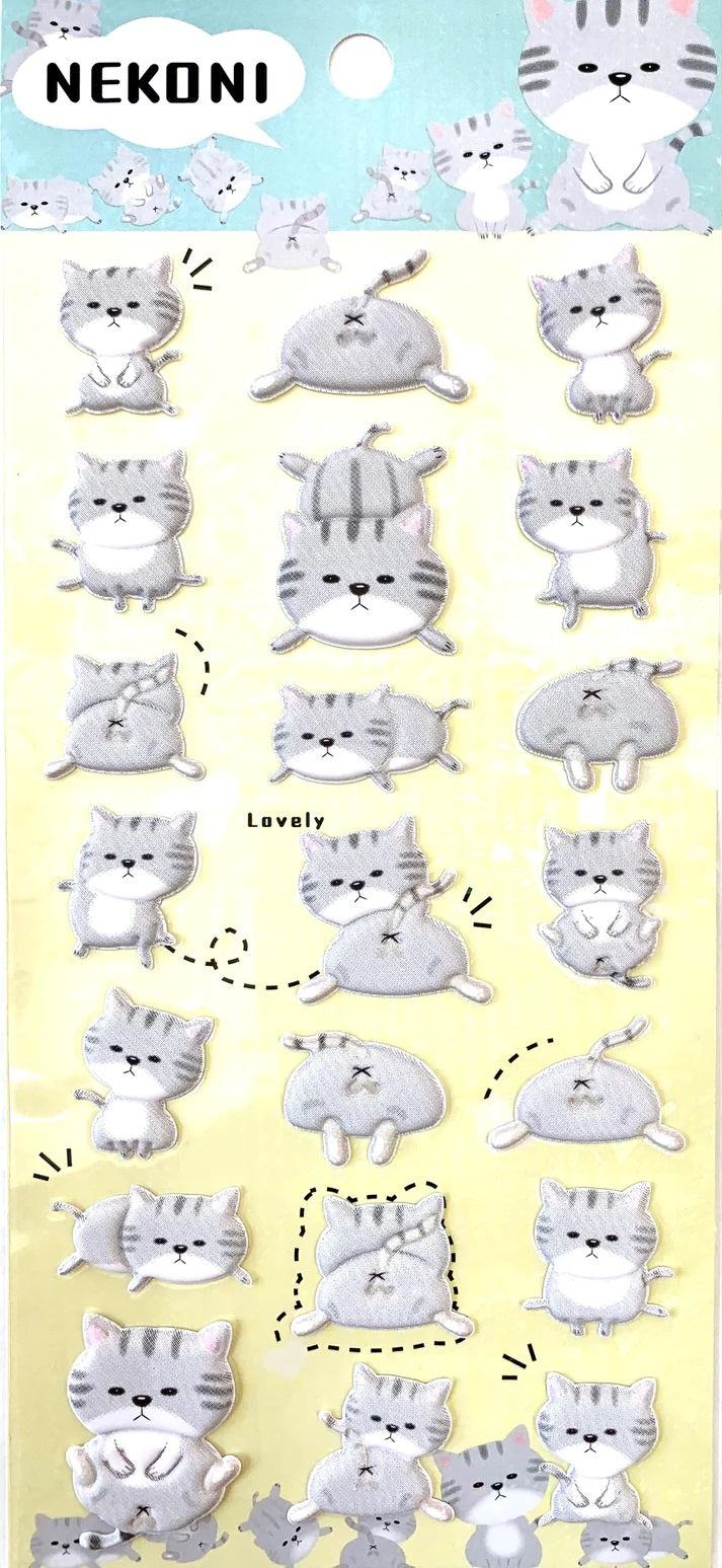 Cat Butt Puffy Stickers Nekoni
