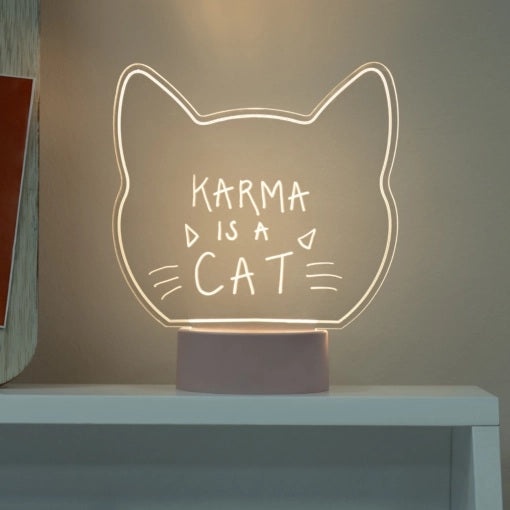 Cat Write On Neon Light