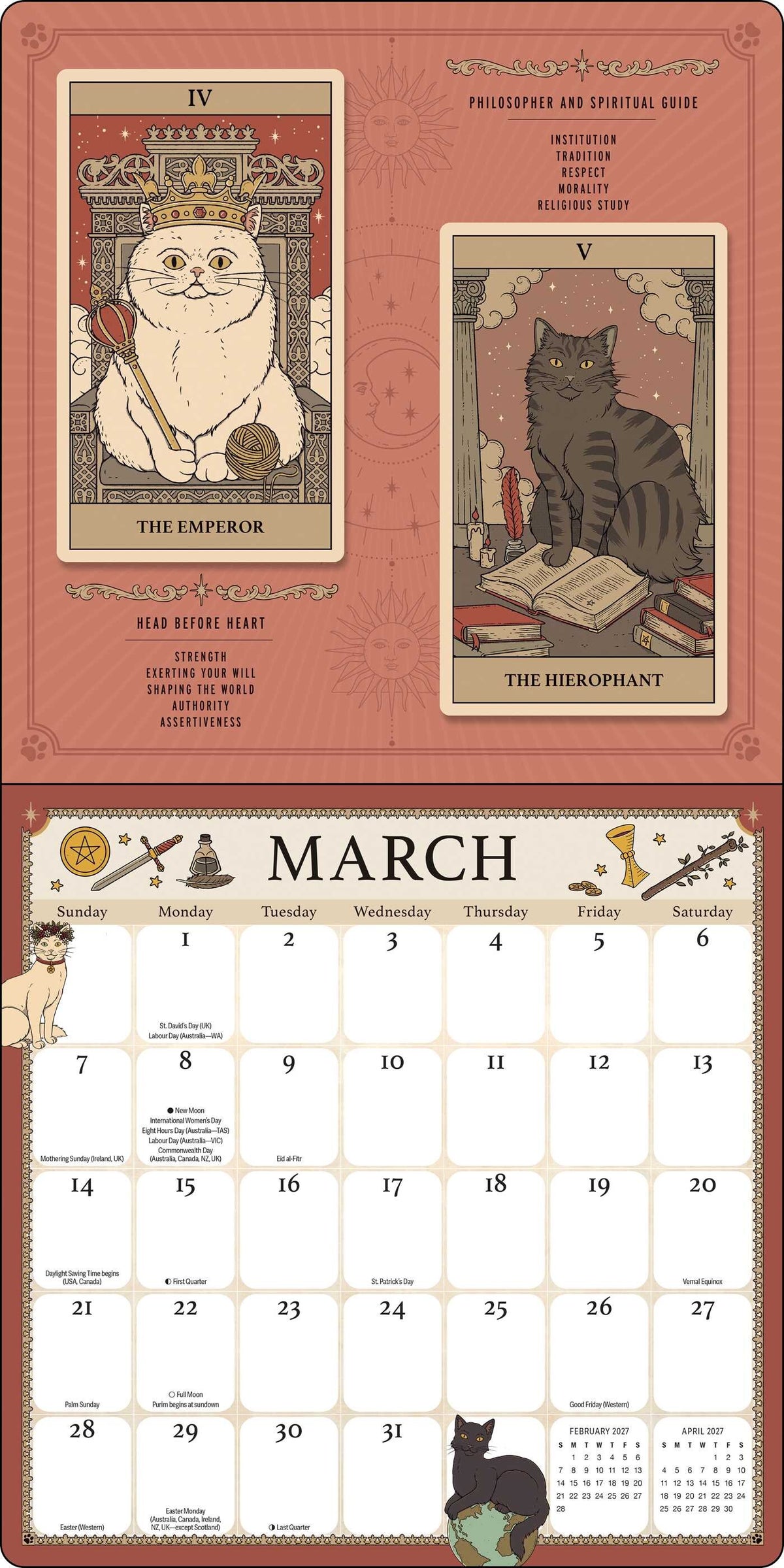 Cats Rule The Earth 2027 Wall Calendar