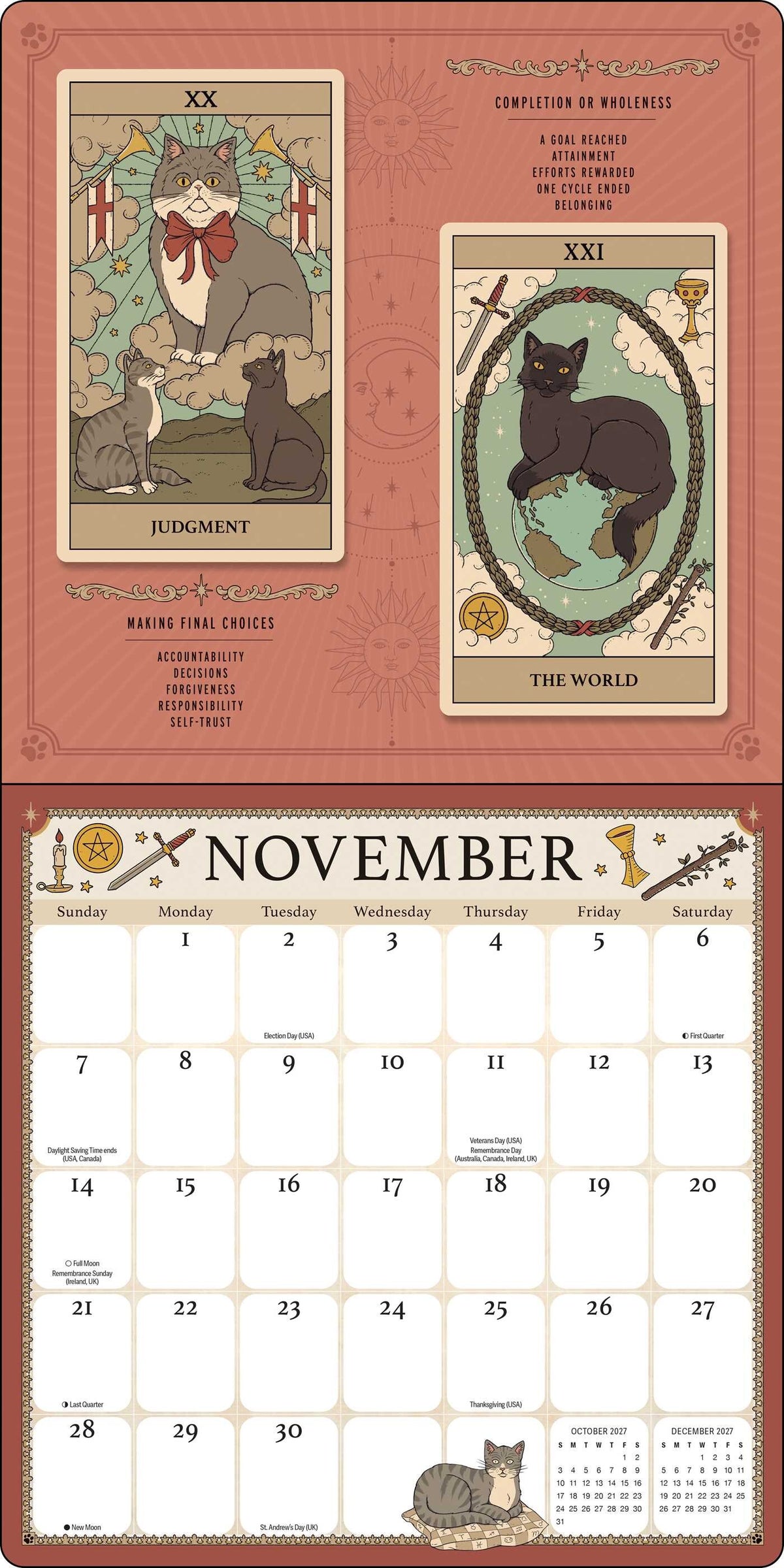 Cats Rule The Earth 2027 Wall Calendar