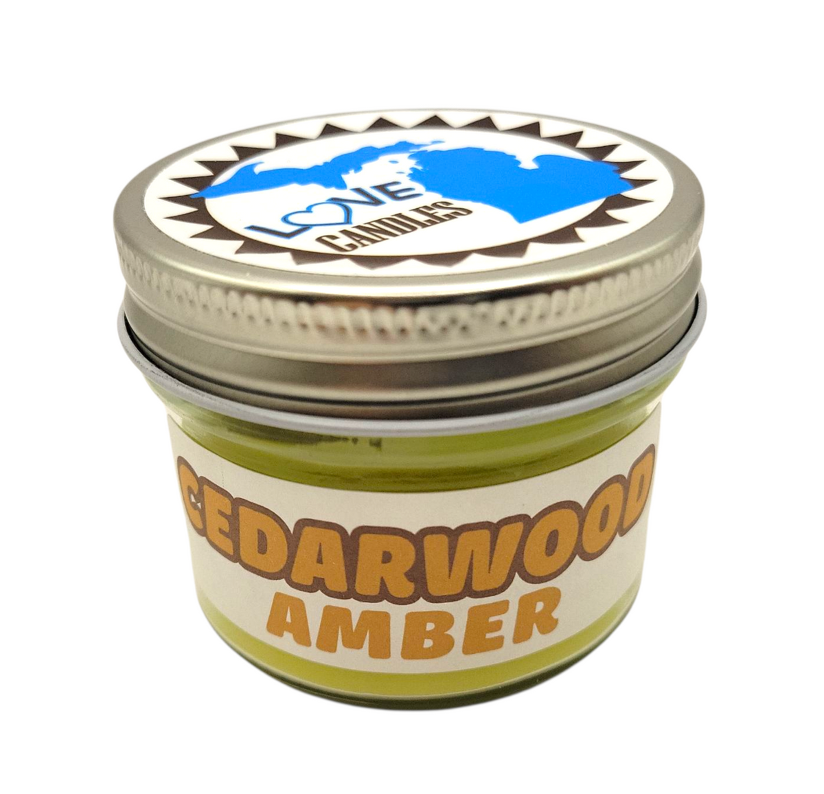 Cedarwood Amber Love Michigan Candle 4 oz