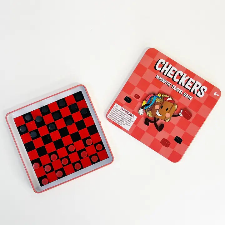 Checkers Magnetic Travel Game