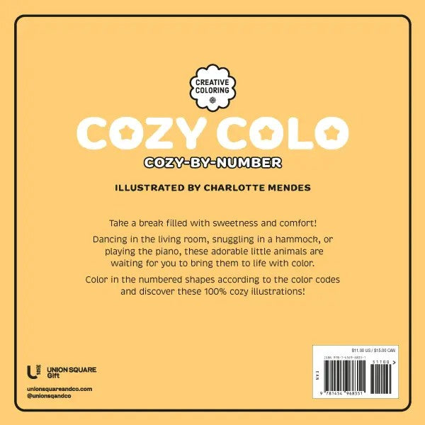 Cozy-By-Number Coloring Book