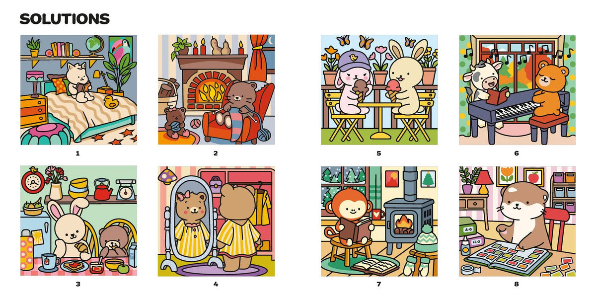 Cozy-By-Number Coloring Book