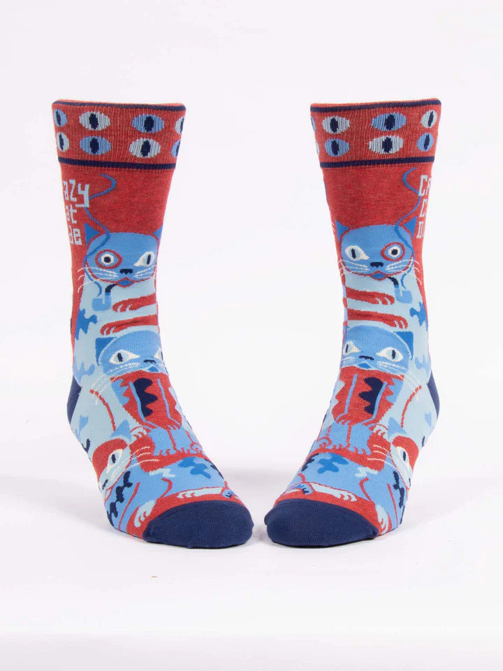 Crazy Cat Dude Men's Socks