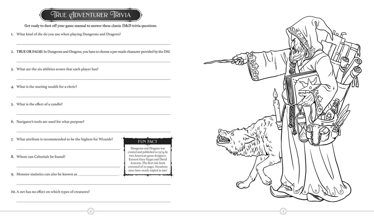 Creative Game Master's Trivia & Activity Book