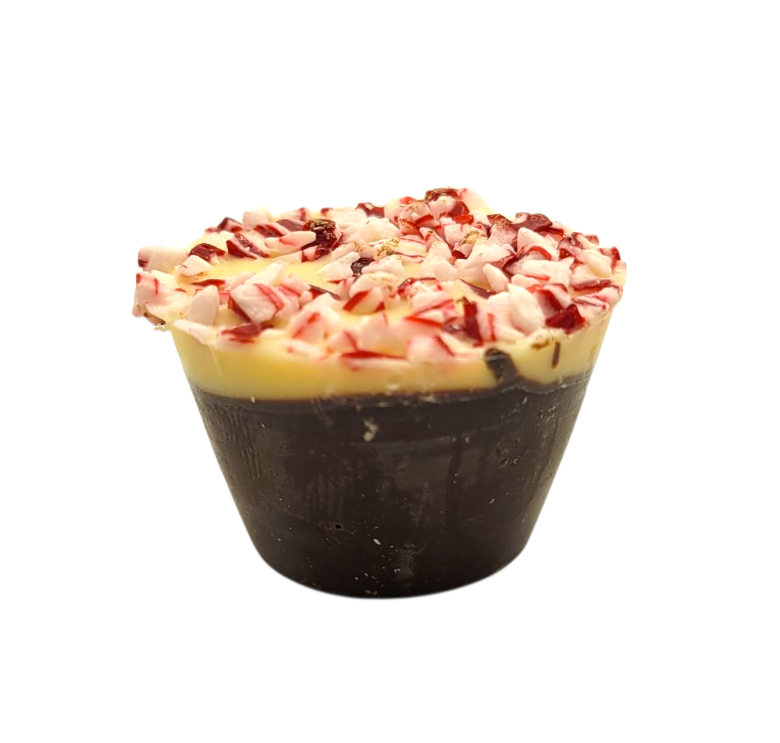 Dark Chocolate Peppermint Truffle Cups 3 oz