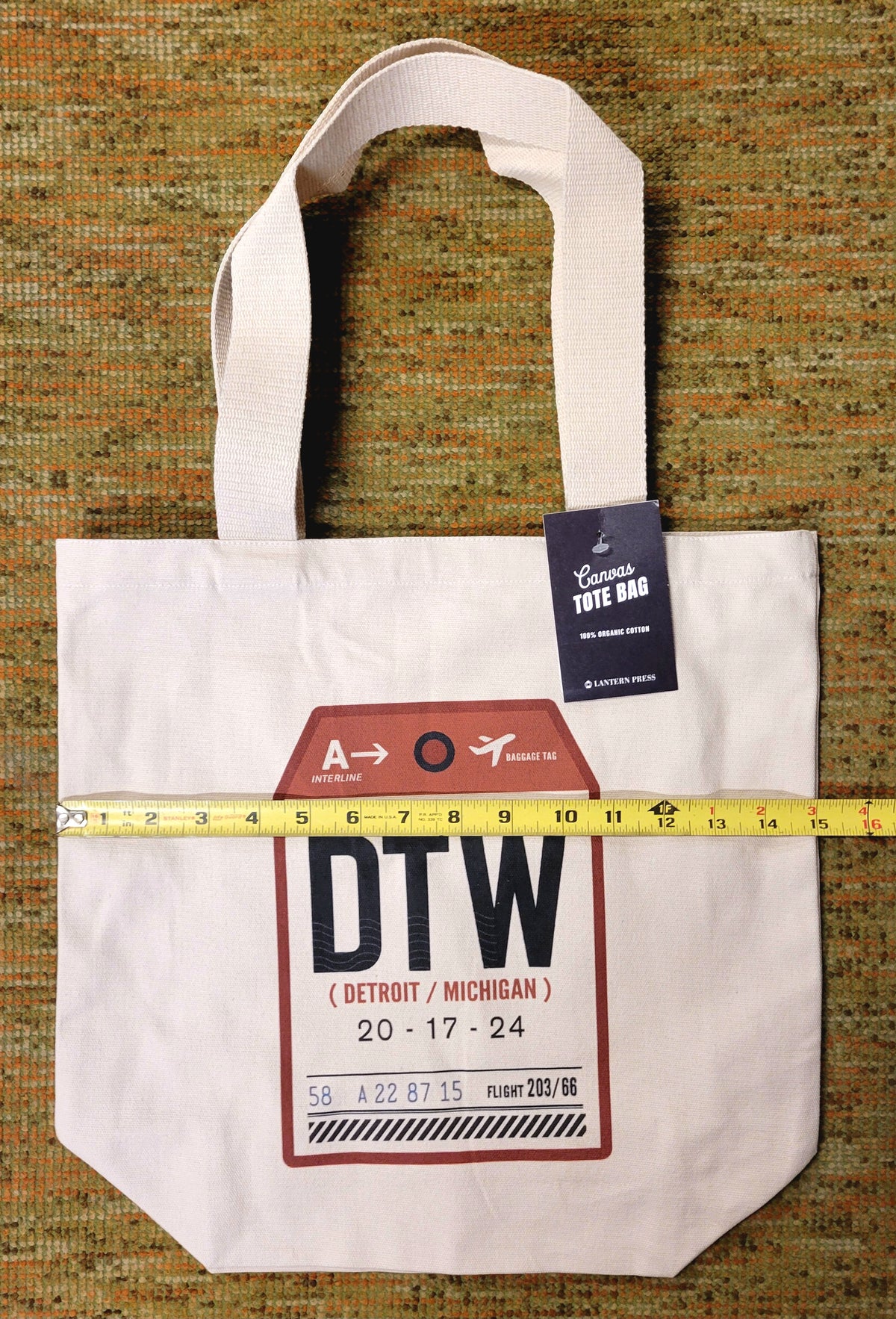 Detroit DTW Luggage Tag Tote