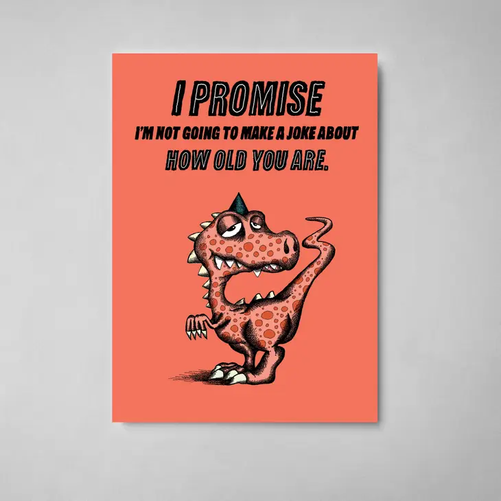 Card Dinosaur Old Joke Birthday