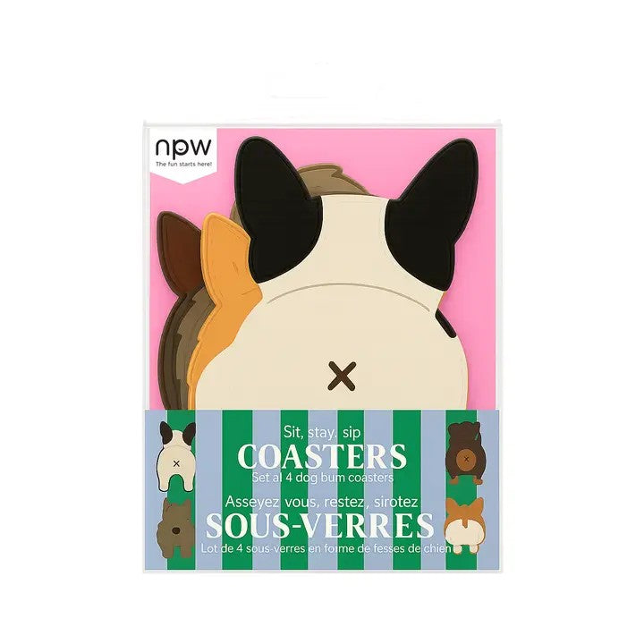 Dog Bum Coaster Set