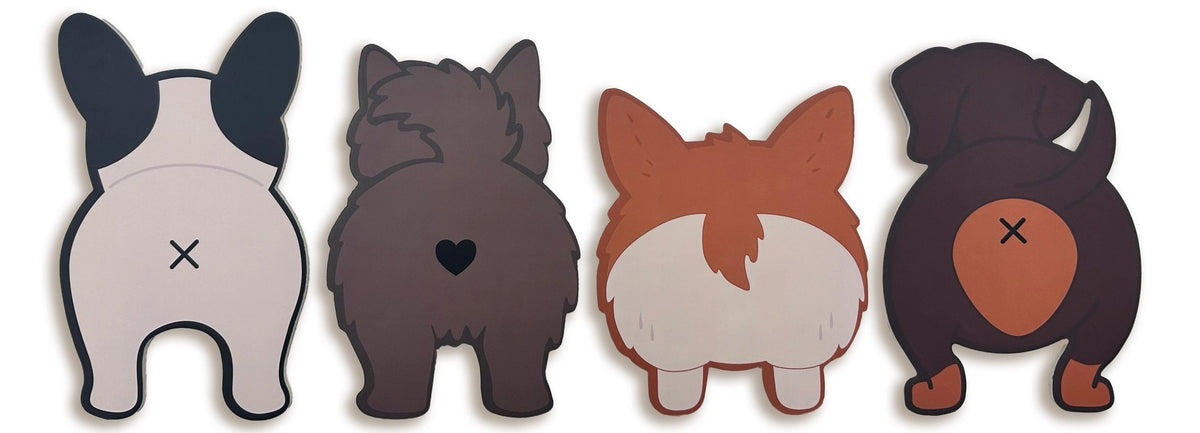 Dog Bum Coaster Set