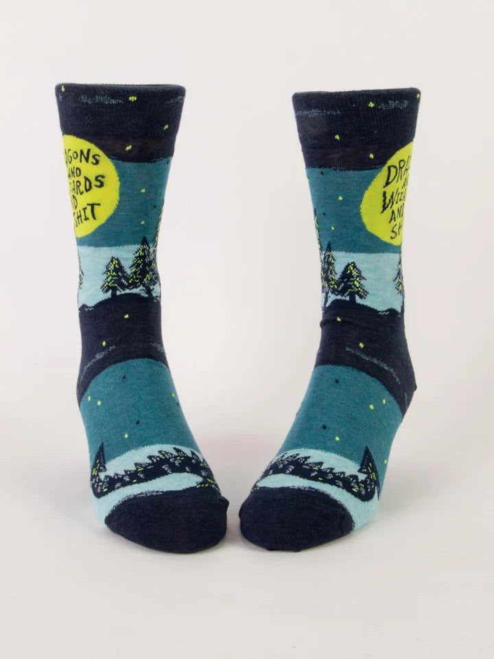 Dragons And Wizards And Shit Men's Socks