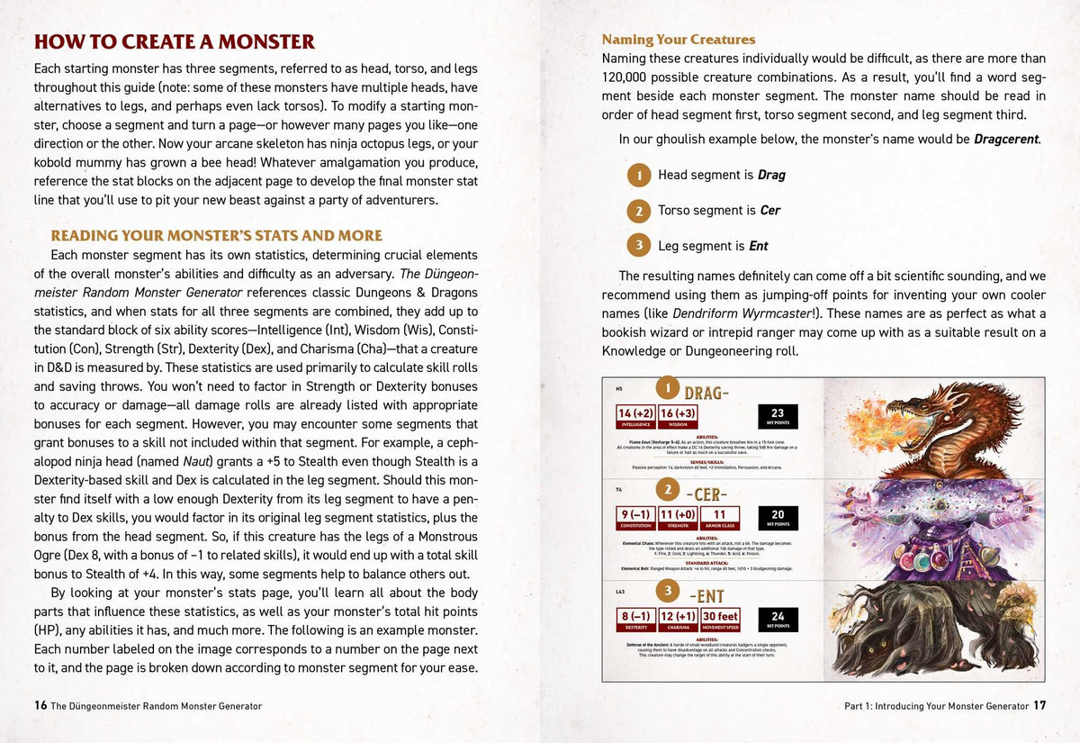 Dungeonmeister Random Monster Generator Book
