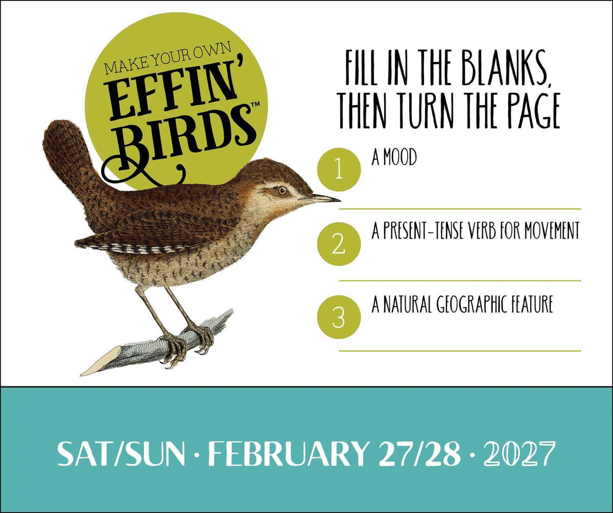 Effin' Birds 2027 Desktop Calendar