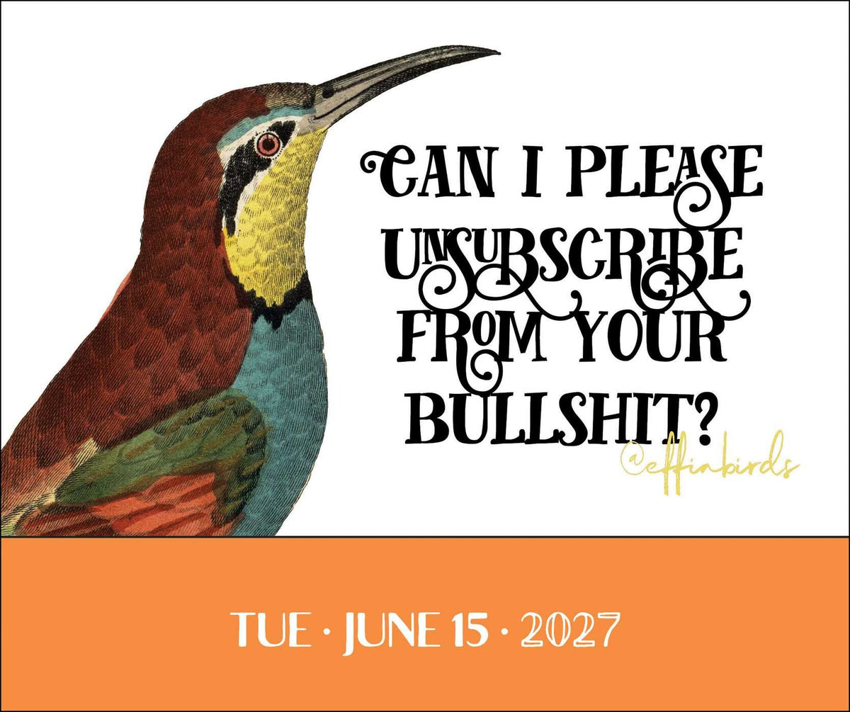 Effin' Birds 2027 Desktop Calendar