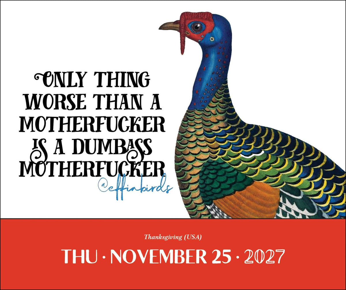Effin' Birds 2027 Desktop Calendar