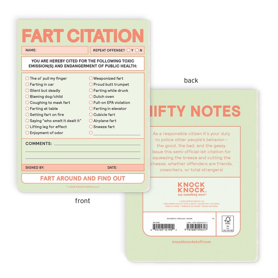 Fart Citation Nifty Notes