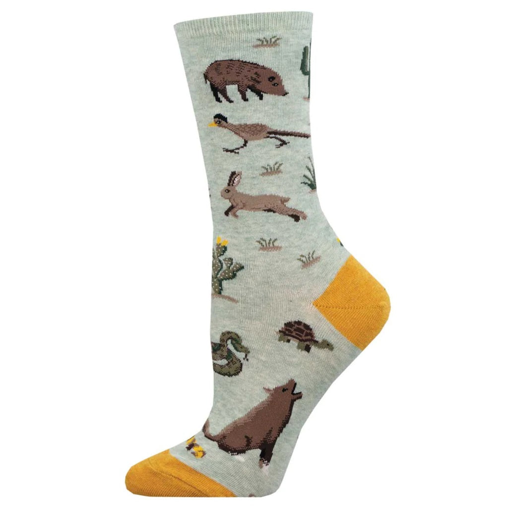 Feeling Deserted Women's Crew Socks Heather Mint
