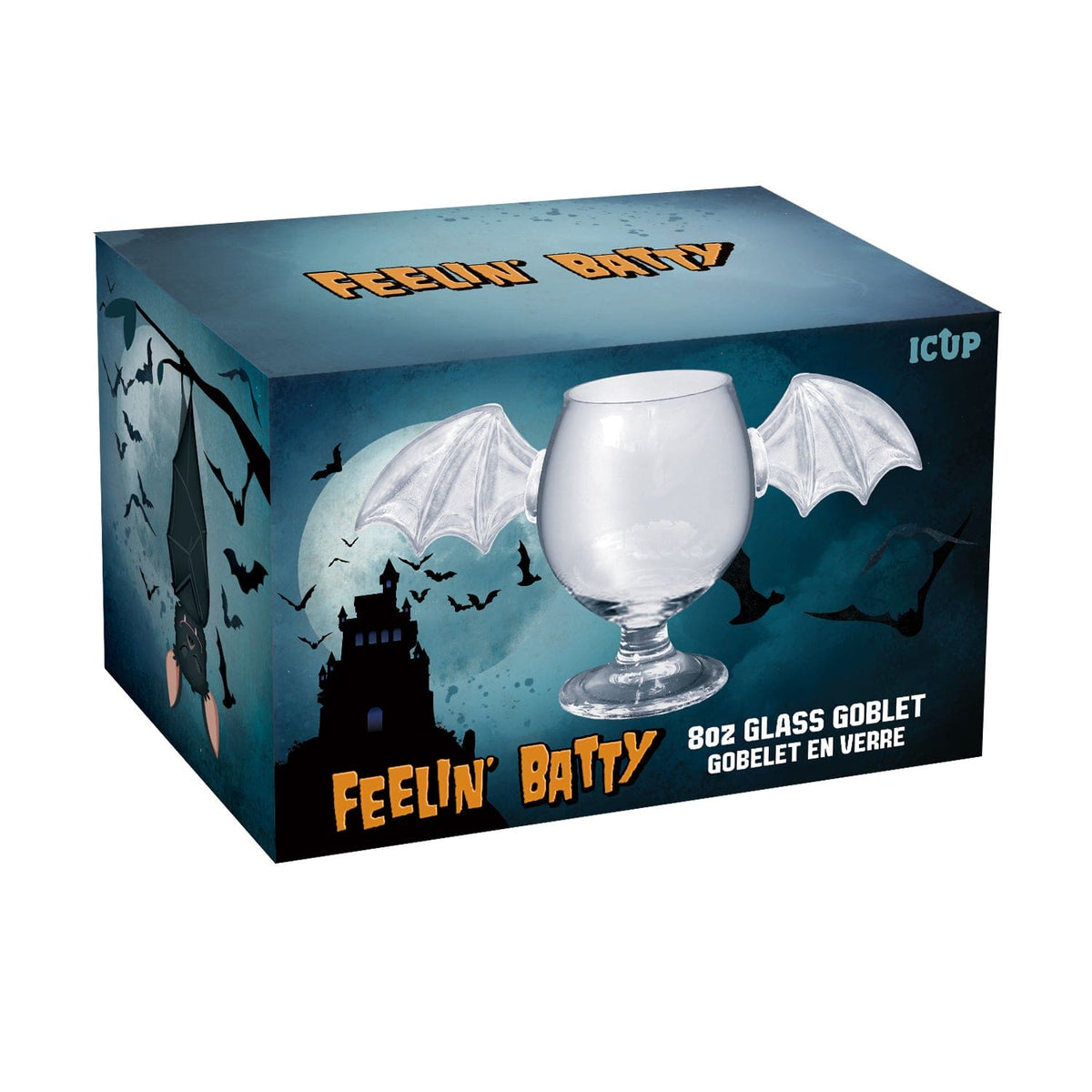 Feeling Batty Molded Glass Goblet