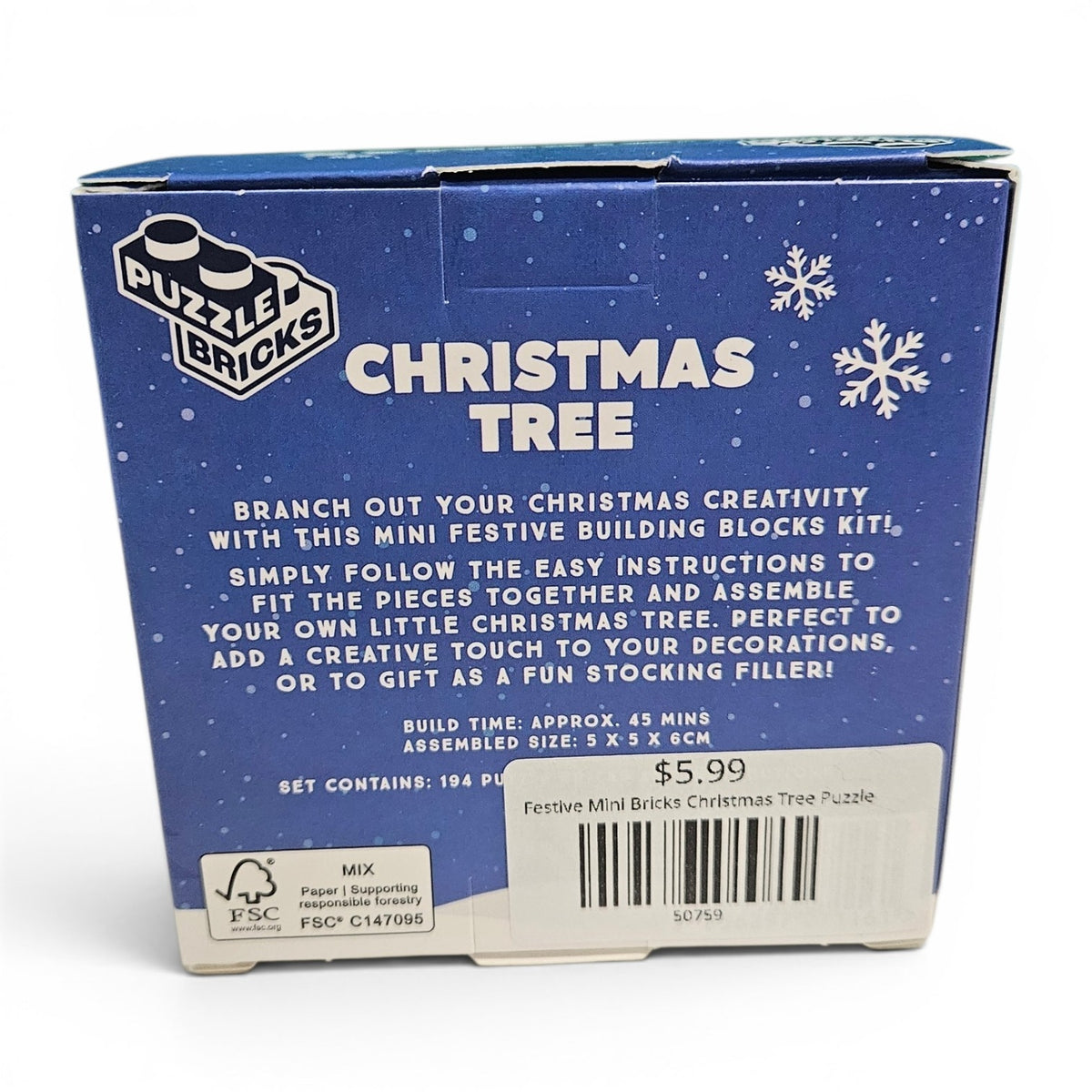 Festive Mini Bricks Christmas Tree Puzzle
