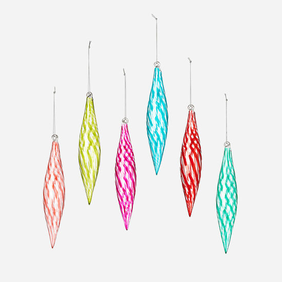 Finial Glass Assorted Ornament