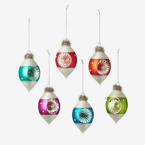 Finial Reflector Glass Ornament Assorted