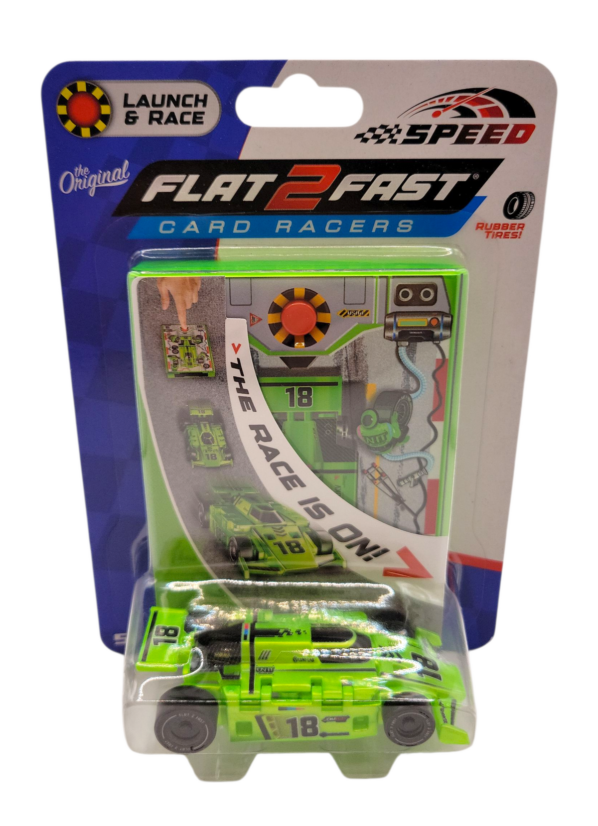 Flat 2 Fast Card Racer Speed Green #18