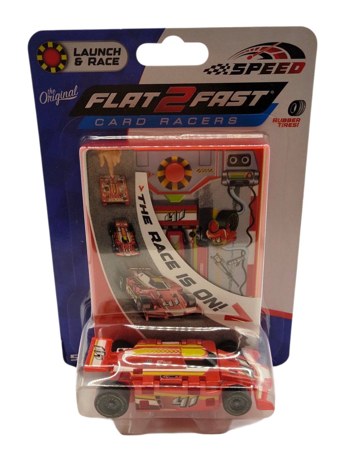 Flat 2 Fast Card Racer Speed Red #41