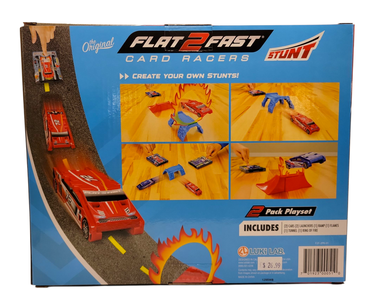 Flat 2 Fast Card Racer Stunt 2 Pack Playset