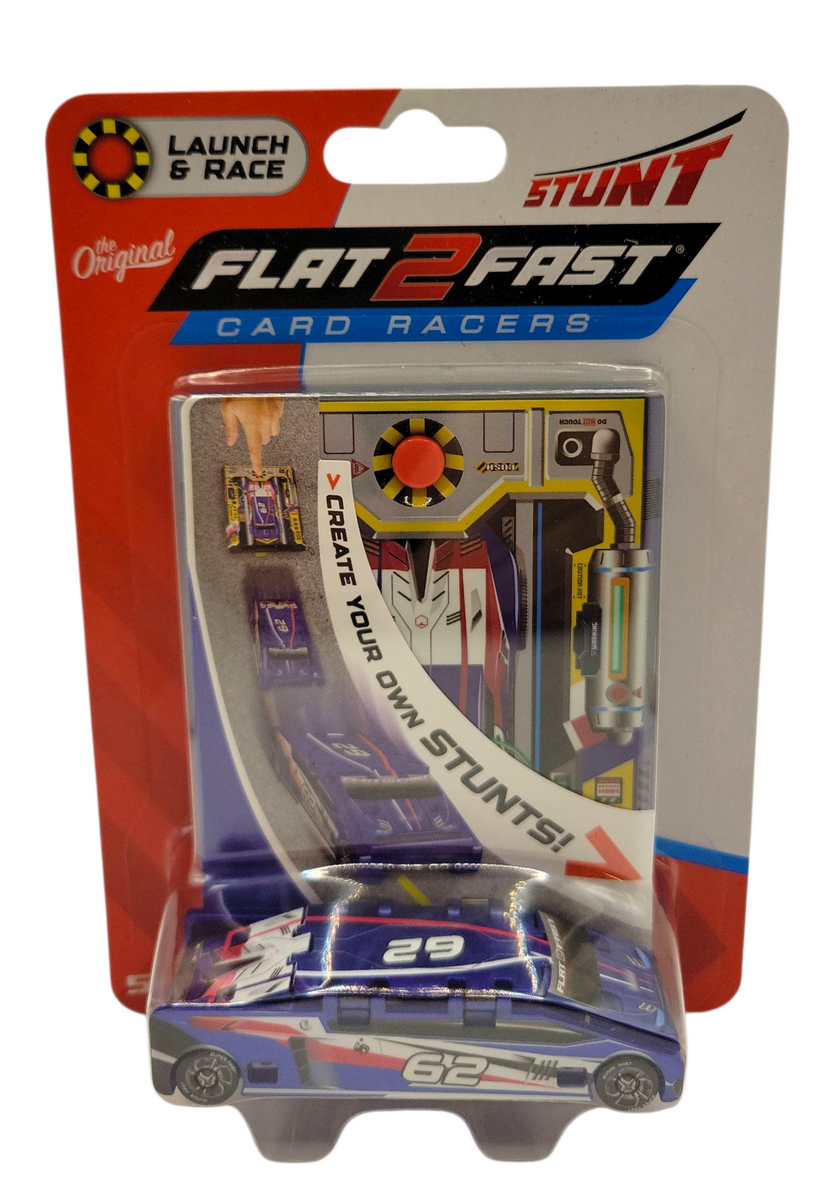 Flat 2 Fast Card Racer Stunt Blue #62