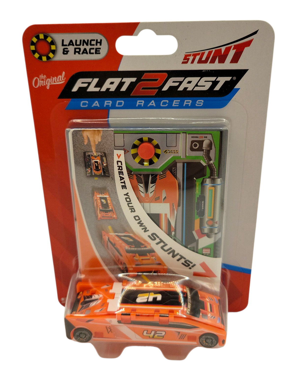 Flat 2 Fast Card Racer Stunt Orange #42