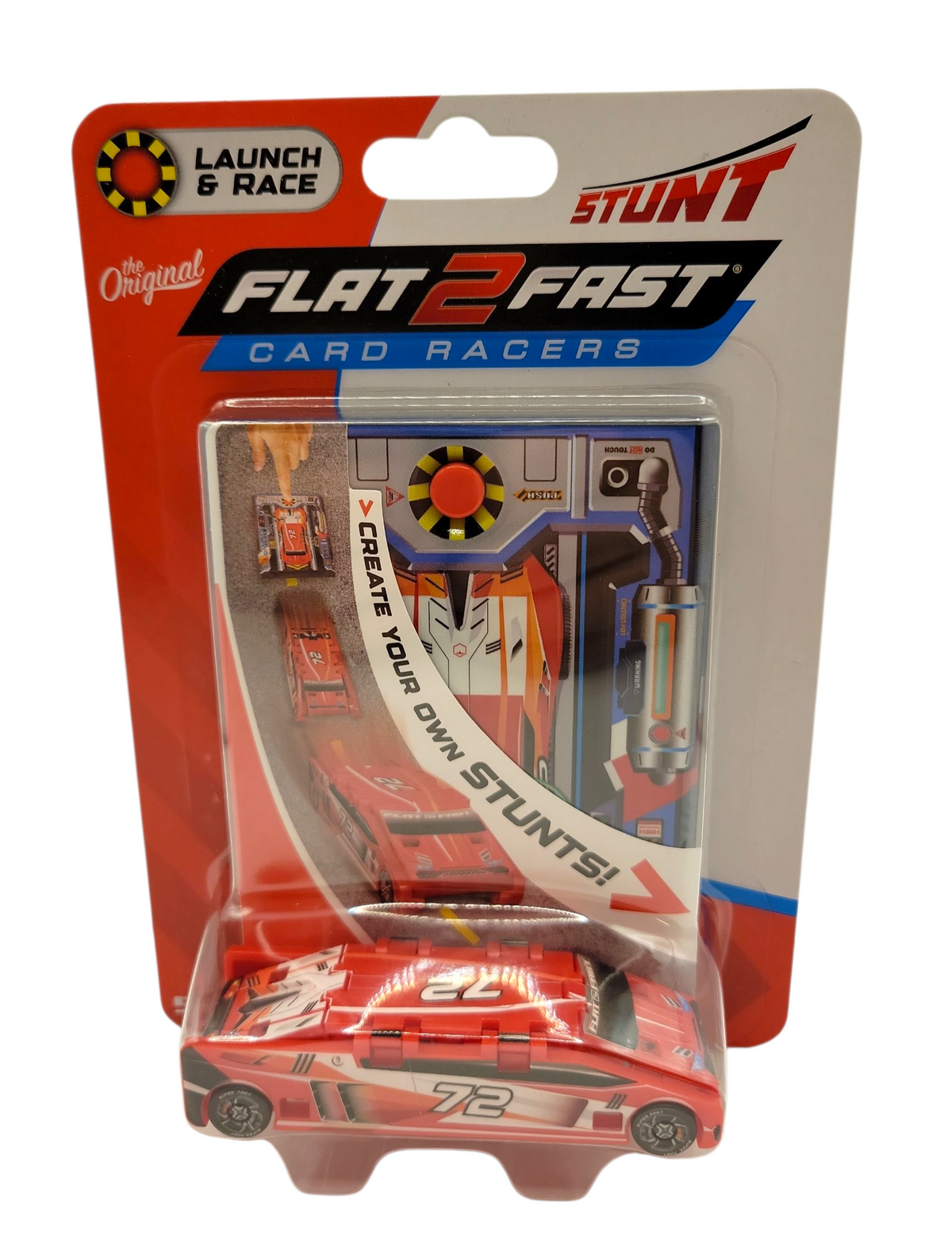 Flat 2 Fast Card Racer Stunt Red #72