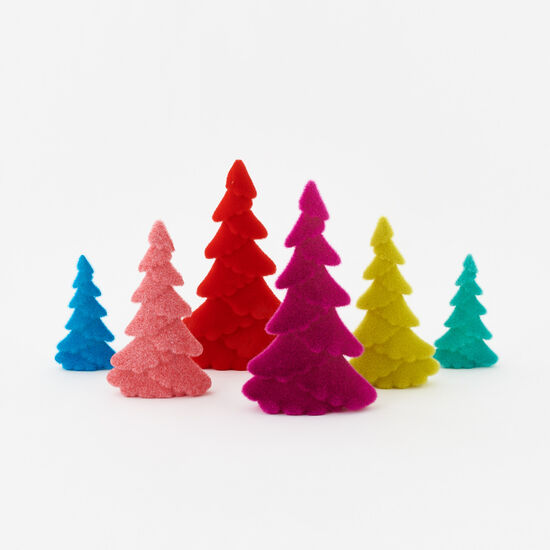 Flocked Christmas Tree 9.5" (PALE PINK ONLY)
