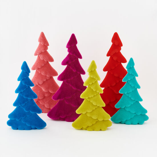Flocked Christmas Tree 18" (TURQUOISE, TEAL, OR RED)