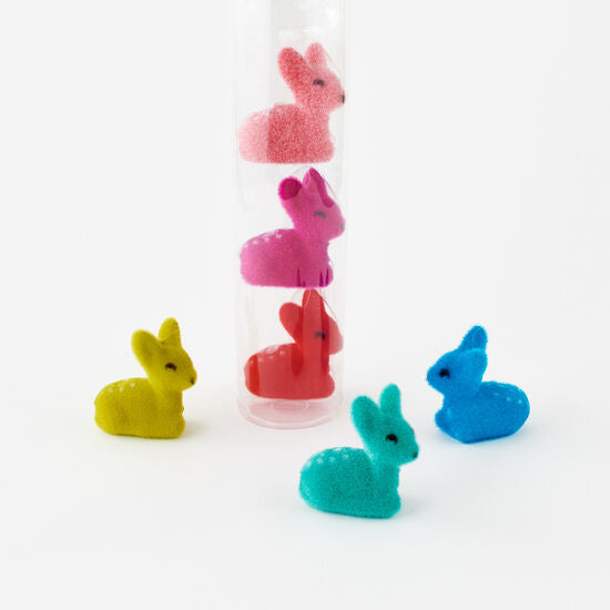 Flocked Fawn Assorted 4" (NO TEAL AVAILABLE)