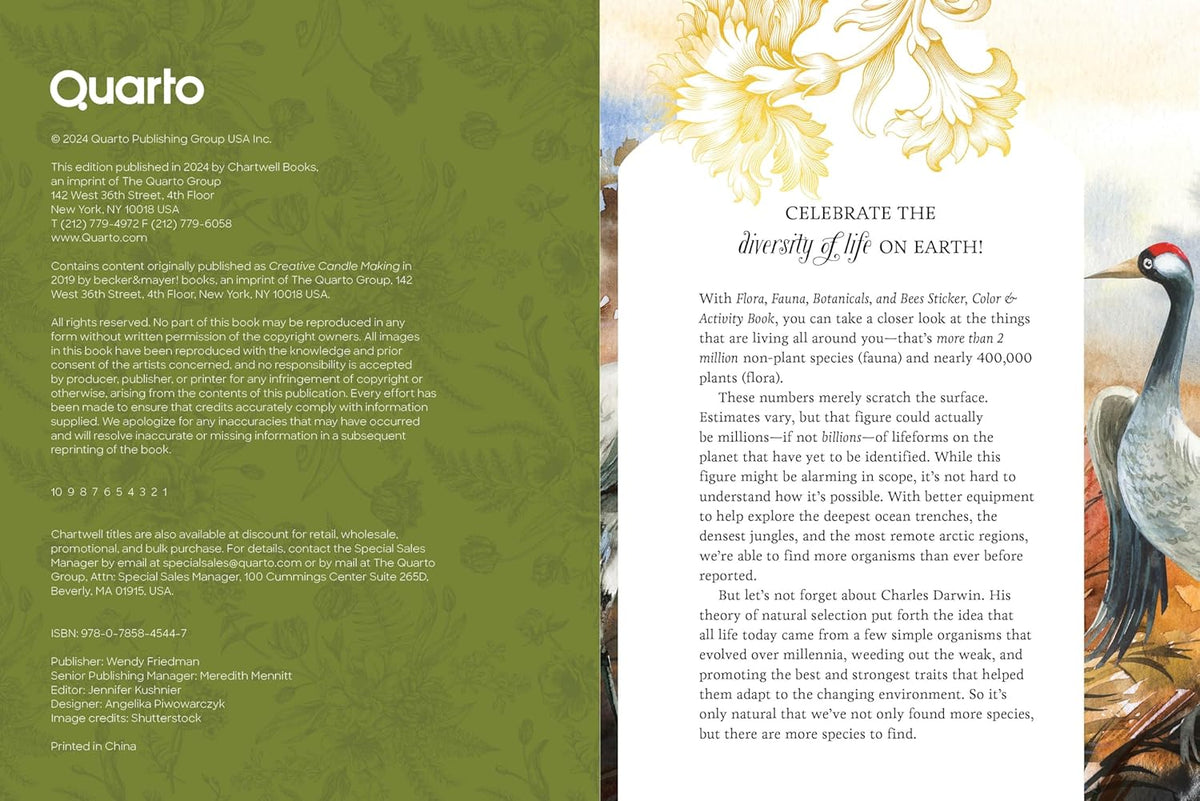 Flora Fauna Botanicals And Bees Sticker Book
