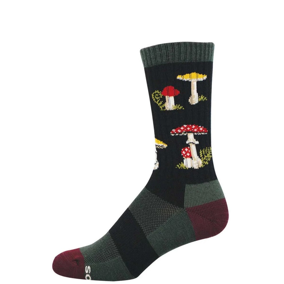 Forage The Forest Men's Wool Crew Socks Black