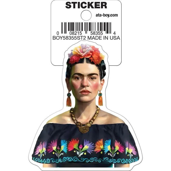 Frida Kahlo Black Dress Die Cut Sticker