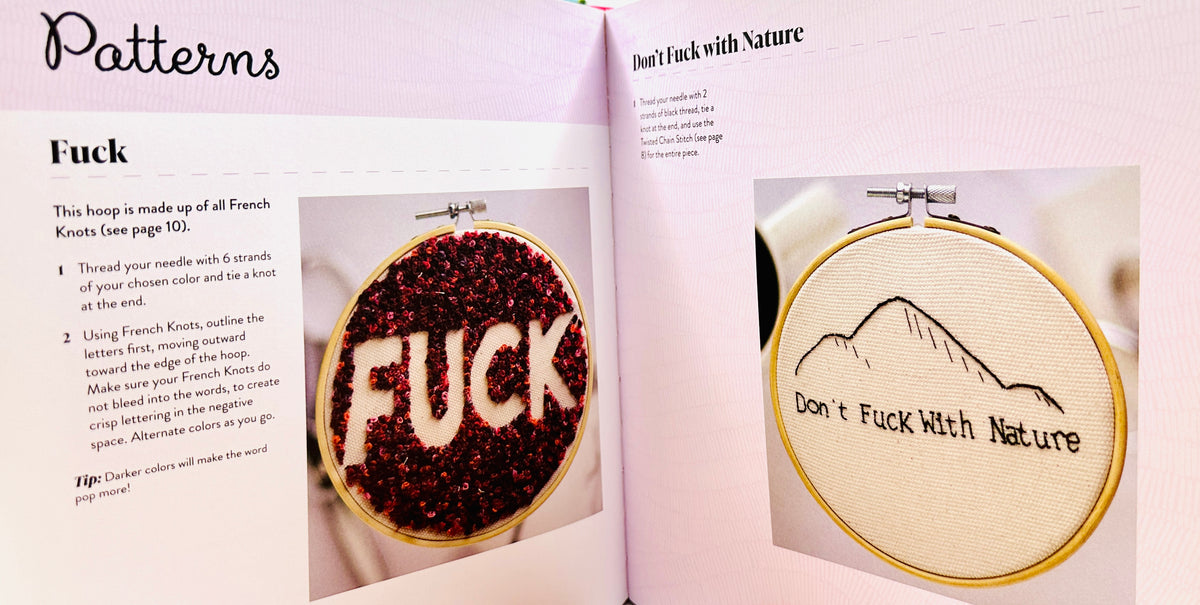 Fuck Off I'm Embroidering Pattern Kit
