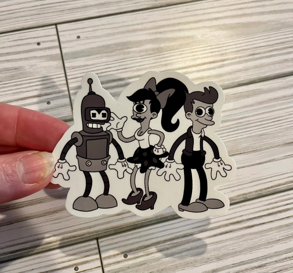 Futurama Bender Leela Fry Sticker