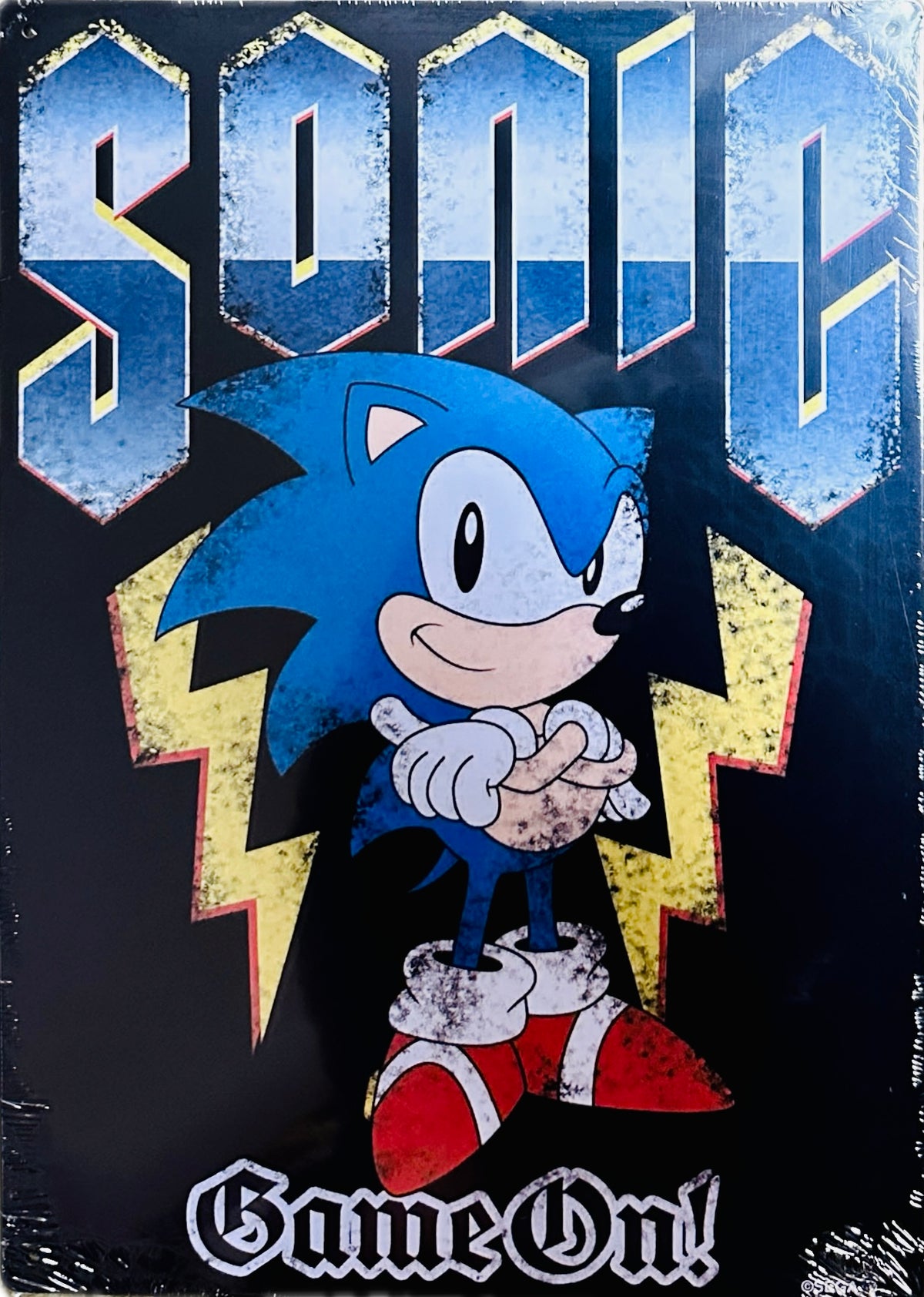 Sonic The Hedgehog Game On Metal Sign
