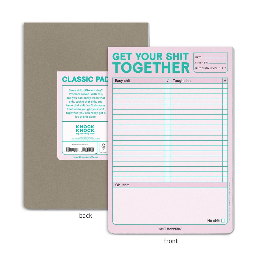 Get Your Shit Together Pad Pastel