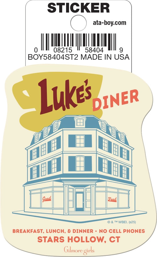 Gilmore Girls Luke's Diner Building Die Cut Sticker